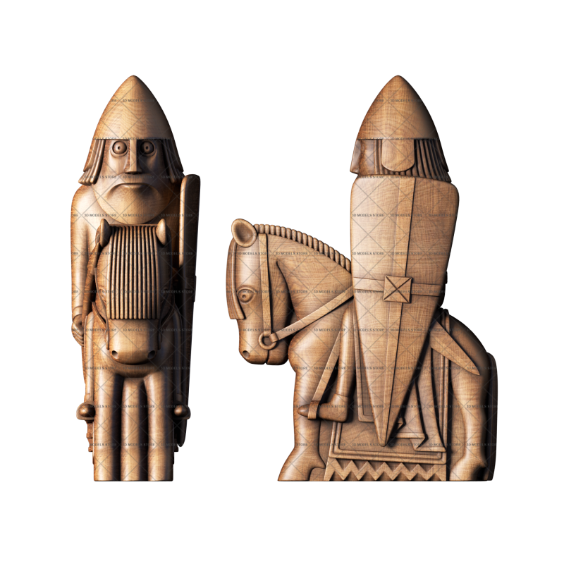 Сhess knight - Isle of Lewis Chess, 3d models (stl)