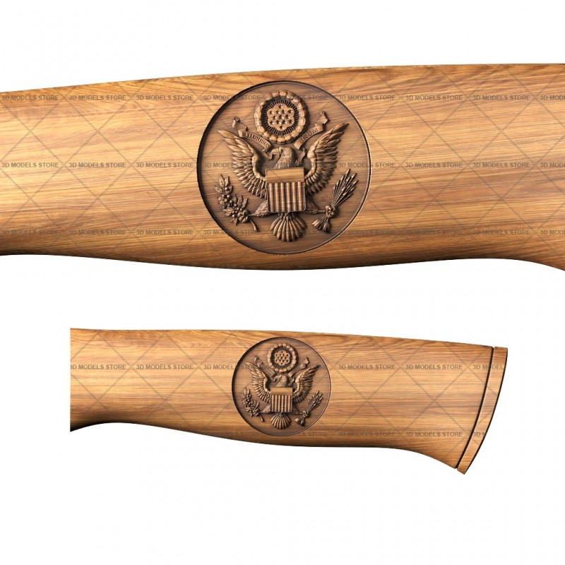 Handle with US coat of arms, 3d models (stl)