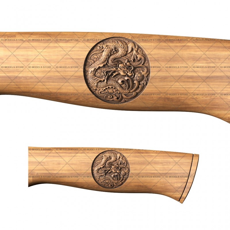 Handle with a Dragon, 3d models (stl)