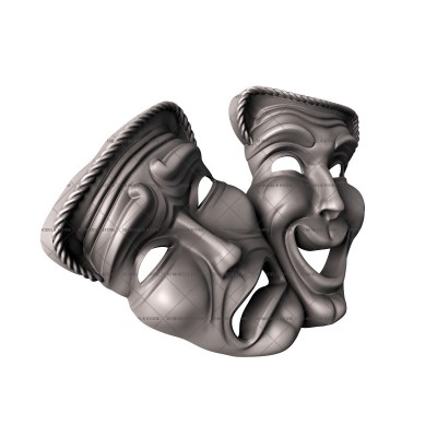 Mascaron - two masks, 3d models (stl)