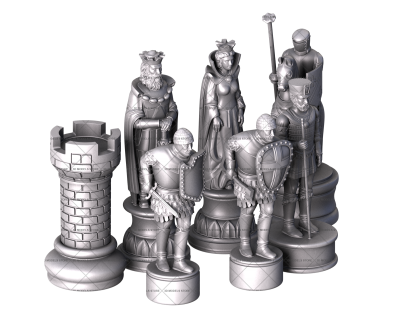 Chess - Knights, 3d models (stl)