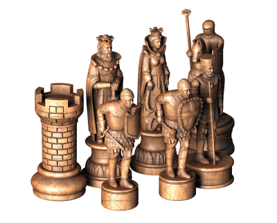 Chess - Knights, 3d models (stl)