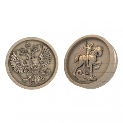 Backgammon pieces (checkers), 3d models (stl)