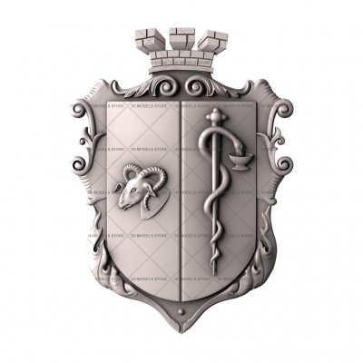 Coat of arms of Evpatoria, 3d models (stl)