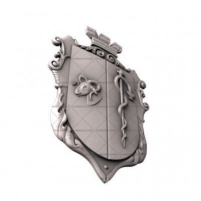 Coat of arms of Evpatoria, 3d models (stl)